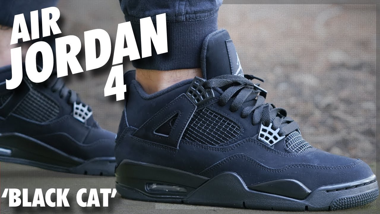 Air Jordan 4 Retro Black Cat Review On Feet Youtube