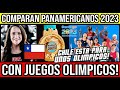 COMPARAN Panamericanos 2023 con Juegos Olimpicos 🇨🇱 Medallero Panamericano 2023