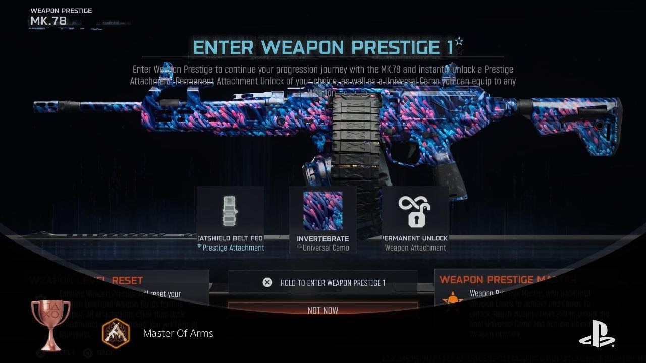 MK78 Weapon Prestige 1 Unlocked What Happens?