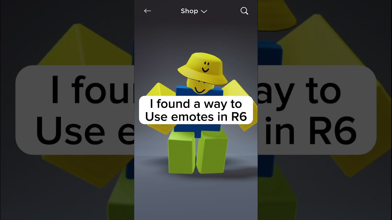 How to use roblox emotes in R6#roblox #shorts