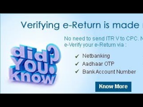5 different ways to E-verify income tax return for AY 18-19 lआयकर रिटर्न E- verify करने के 5