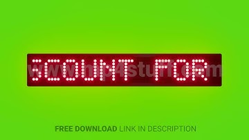 Special Discount for Students Scrolling Red Dot Matrix LED Text Animation on Green Screen Seamless L
