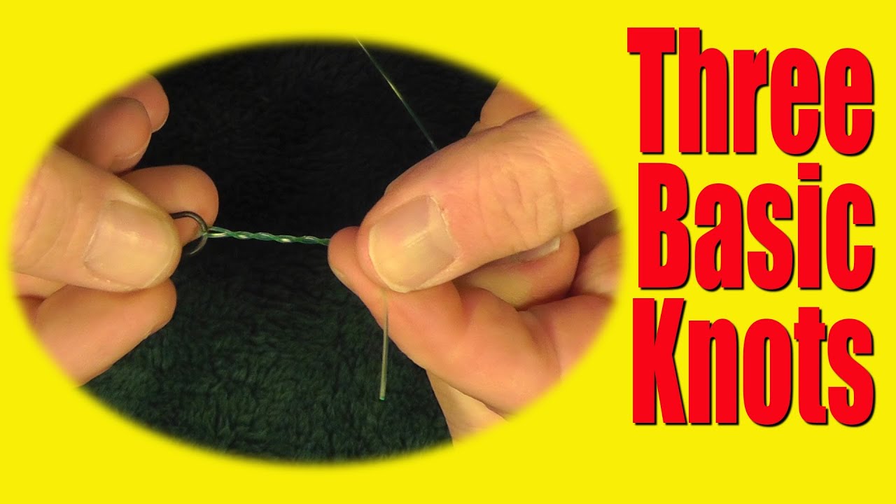 HOW TO TIE Basic FISHING KNOTS Improved Clinch Knot Palomar Knot and Dropper Loop - YouTube