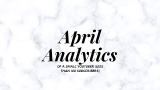 YOUTUBE ANALYTICS FOR A SMALL YOUTUBER LESS THAN 100 SUBSCRIBERS
