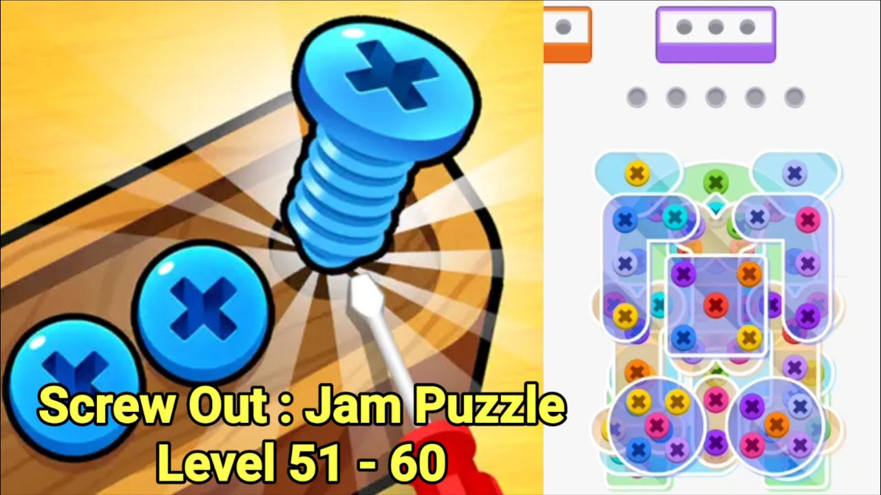 Screw Out : Jam Puzzle Answers | All Levels | Level 51-60
