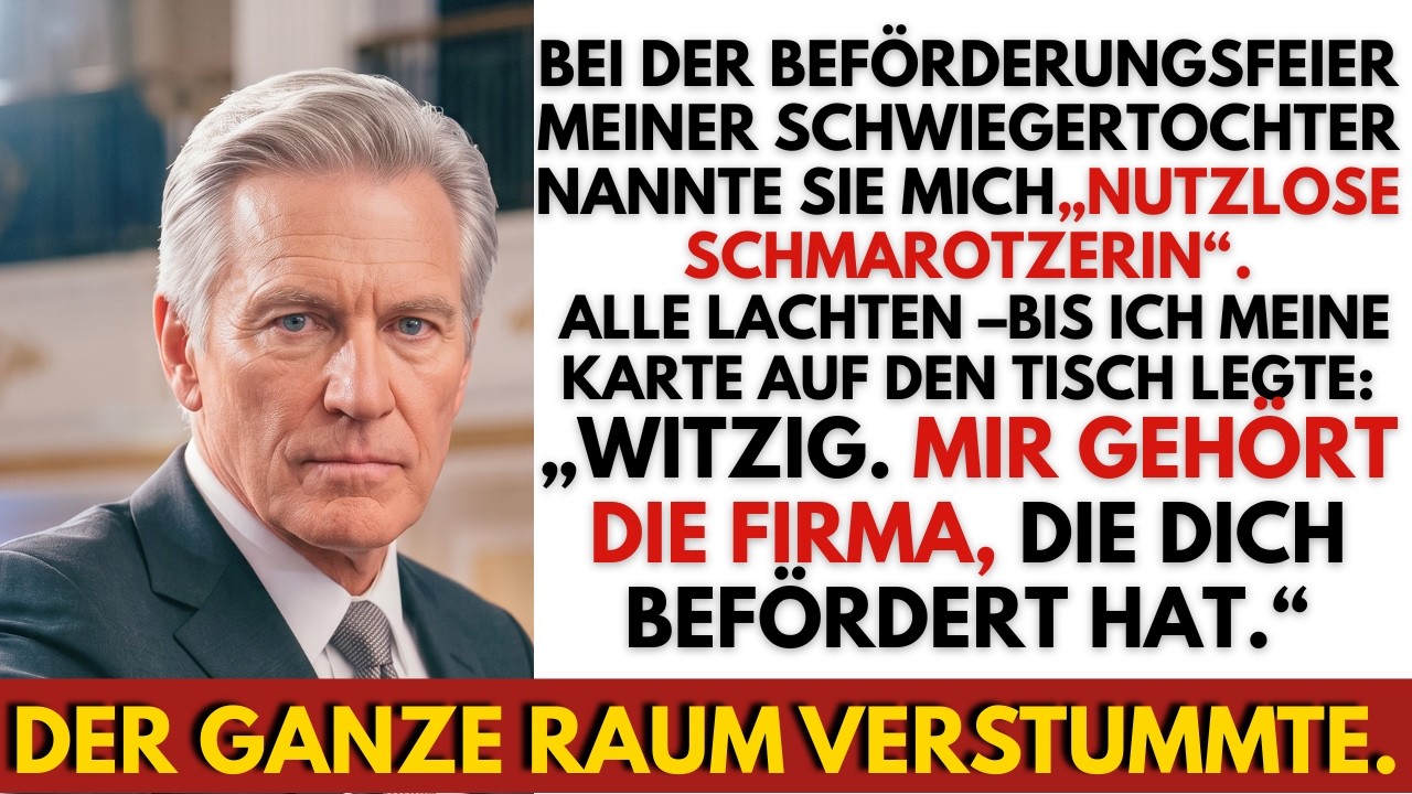Meine Schwiegertochter nannte mich eine nutzlose Schmarotzerin – dann enthüllte ich, wer ich war.