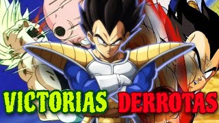 ¿Cuantas Victorias y Derrotas tuvo Vegeta en Dragon Ball Z?