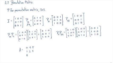 2 7 Permutation Matrix