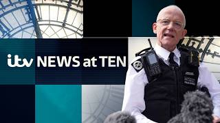 Watch ITV News at Ten LIVE as Met chief says he doesn't have resources to keep Jewish people safe