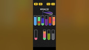 Water sort color puzzle game level 102 solution