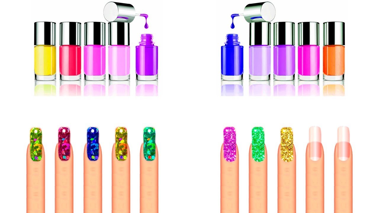 Coloring Book for Kids / How to colorize Nails - YouTube