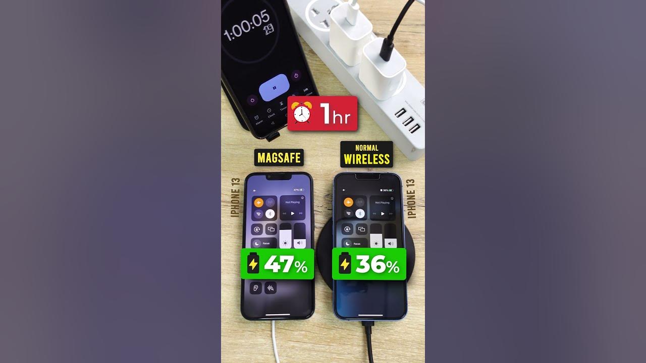 Magsafe Vs Normal Wireless Charger viral shorts iphone apple magsafe-vs-normal-wireless-charger-viral-shorts-iphone-apple