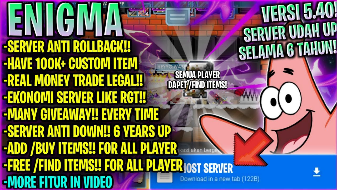 FREE /FIND!! GA DOWN SELAMA 6 TAHUN🤤👌🏻| GROWTOPIA PRIVATE SERVER TERBARU 2026 | GTPS TERBARU |ENIGMA