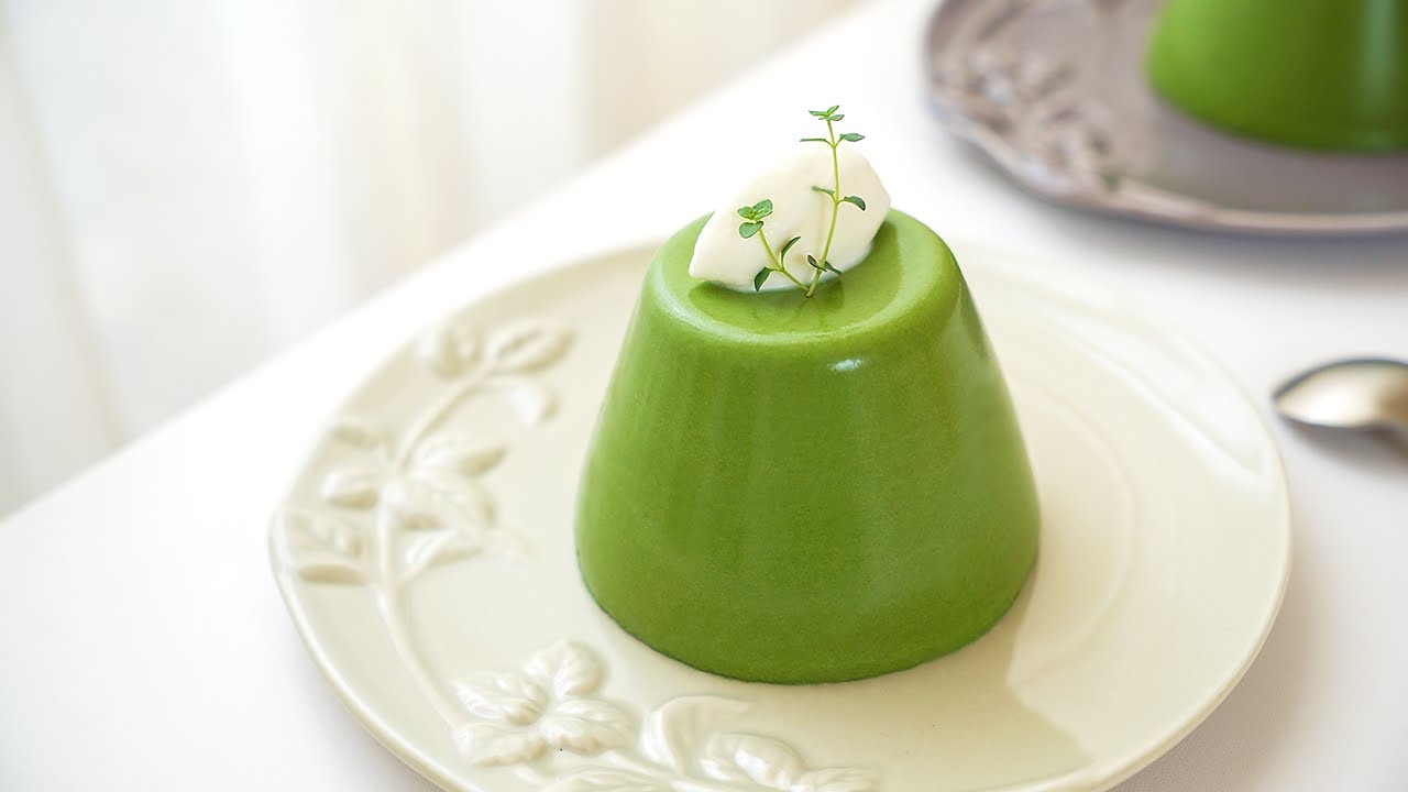 Matcha Pudding ✿ No-bake, no sedimentation, no stratified