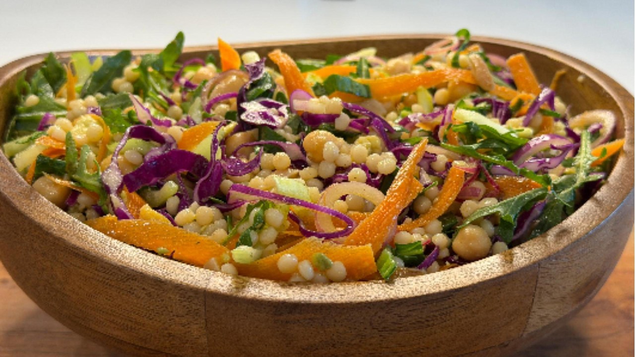 High-Protein Couscous Bowl with Salad | Easy Healthy Meal