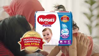 Huggies Dry Pants Baharu Lampin Serapan Terpantas Di Malaysia Dengan Teknologi Saluran Dry Xpert