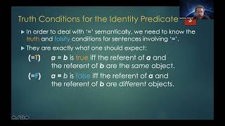 PHI-32 Lecture 14.2  - QL Semantics, Part 17: Evaluations & Contingencies Involving Identity