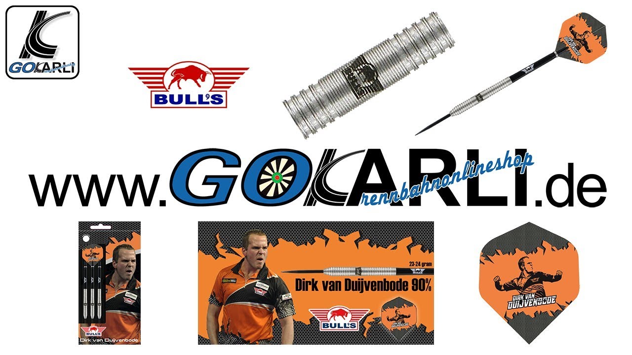 BULL'S Steel Darts Dirk van Duijvenbode The Titan 90% Tungsten Steeltip Darts Steeldart