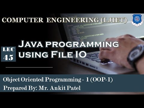 Lec-45_Java programming using File IO | Object Oriented Programming 1 ...