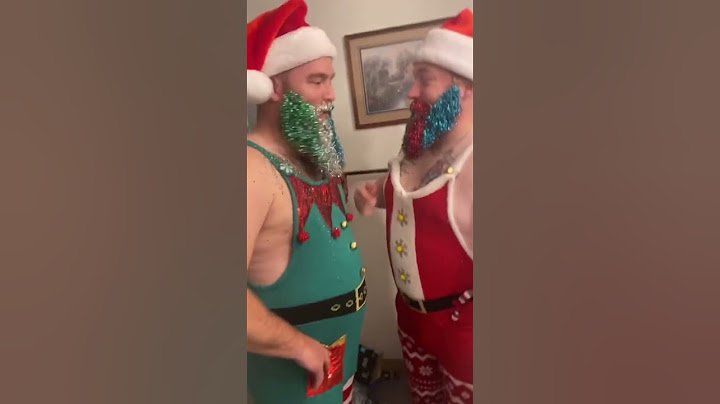 Whose Glitter beard is better? #holidays #glitterbeard #xmas #throwback #cleanup #glitter #christmas