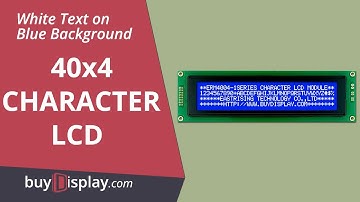 Character Arduino 40x4 LCD Display Datasheet,KS0066,White Text on Blue Background