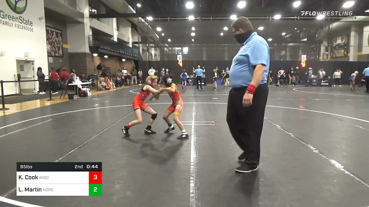65 Lbs 5th Place - Katherine Cook, Wisconsin Vs Le...