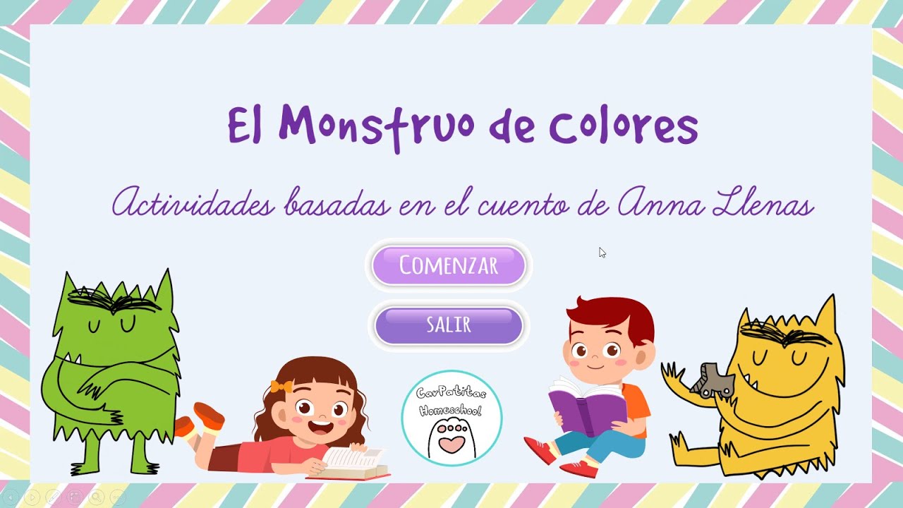 Actividades Interactivas del cuento El Monstruo de Colores de Anna