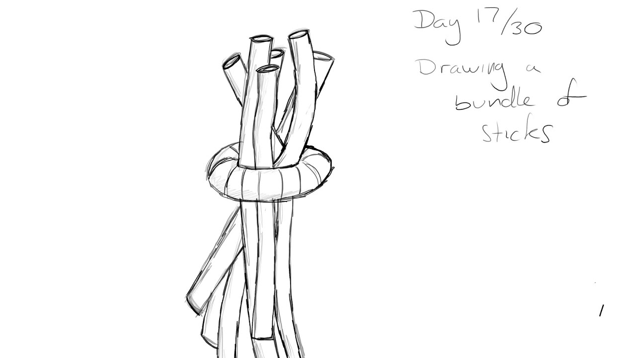 Lifestraw Simple Drawing Day 17 - Learn to draw in 30 days - Drawing a collection of straw ...