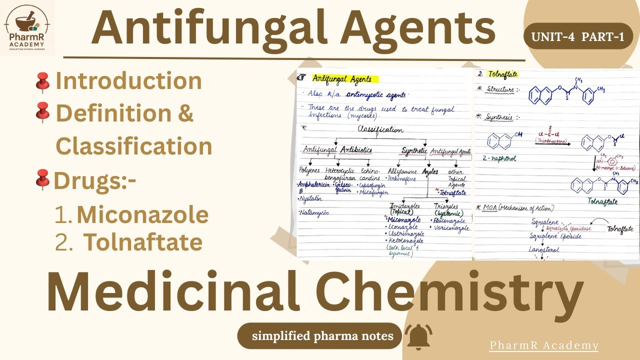 Antifungal Agents || Unit-4, Part 1 || Medicinal Chemistry-3rd || semester-6 || PharmR Academy