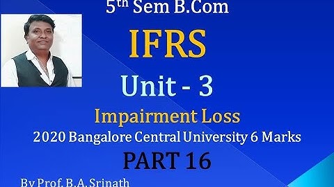 Impairment Loss in Kannada PART 16 -M 2020 (BCU) B.Com Question Paper for 6 Marks By Srinath Sir
