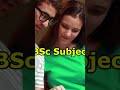 Different subjects in B.Sc.