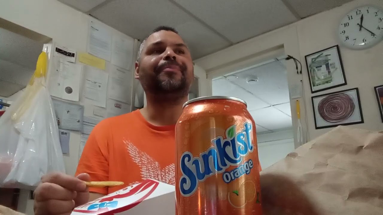 Vlog, large fries, Wendy's.