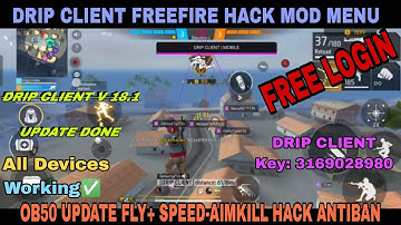 DRIP CLIENT NEW UPDATE V18.1 |AIM KILL|DRIP CLIENT MOD MENU|AUTO KILL|NO BAN BLACKLIST|MOBILE PANEL