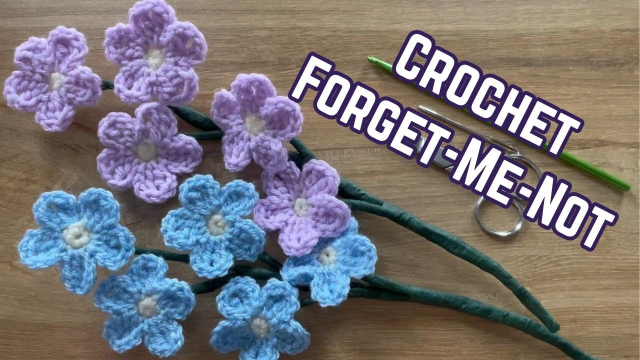 Crochet Charming Forget Me Not Flowers You'll Cherish!
