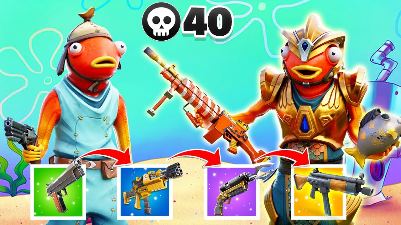 40 KILLS GUNGAME mit BESTRAFUNG in Fortnite