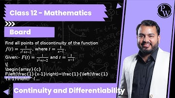 Find all points of discontinuity of the function f(t)=1/t^2+t-2, where t=1/x-1. Given:- F(t)=1/t^...