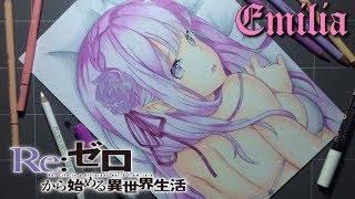 Emilia-Re:Zero Speed Drawing