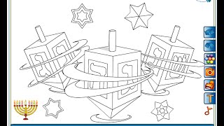 Dreidel Coloring Pages For Kids - Dreidel Coloring Pages