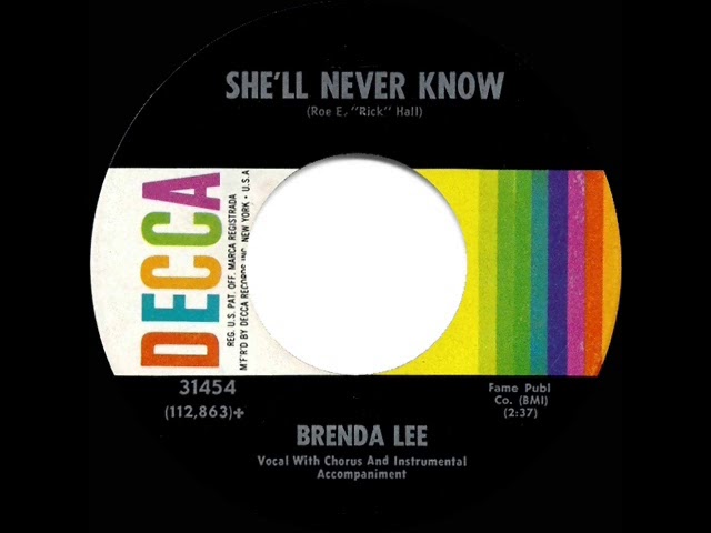 1962 HITS ARCHIVE: All Alone Am I - Brenda Lee - YouTube