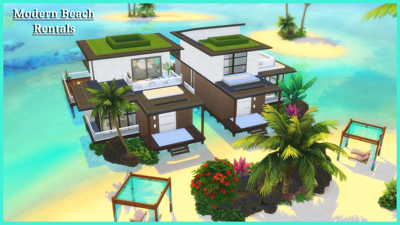 Modern Beach Rentals House Build The Sims 4 YouTube