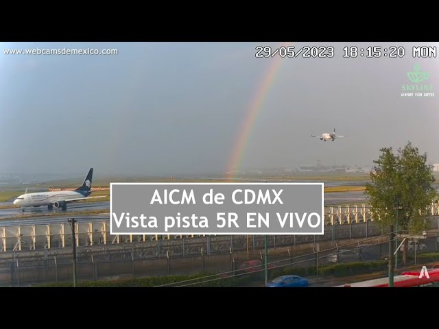 Aeropuerto Internacional de la Ciudad de Mexico Pista 5R - En vivo desde Skyline Airport View Coffee