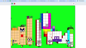 Numberblock running green screens