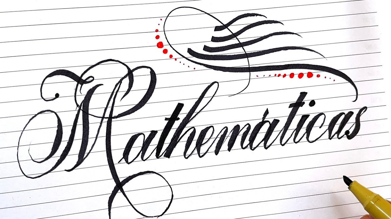 como escrever Matemáticas numa caligrafia bonita e elegante - YouTube