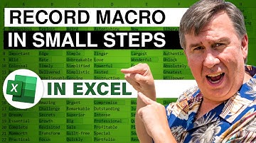 Excel - How To Record Macros In Microsoft Excel - Record Macros in Small Steps - Episode 1934