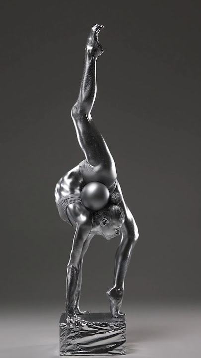 🇺🇦 Model poses for photoshoot📸 Rhythmic gymnastics. Model Valeriia