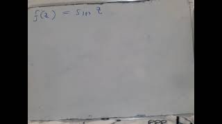 Analyticity of sin z