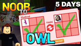 TRADING From RIDE POTION to OWL in 5 Days! Adopt Me