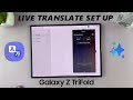 How To Set Up Live Translate On Samsung Galaxy Z TriFold