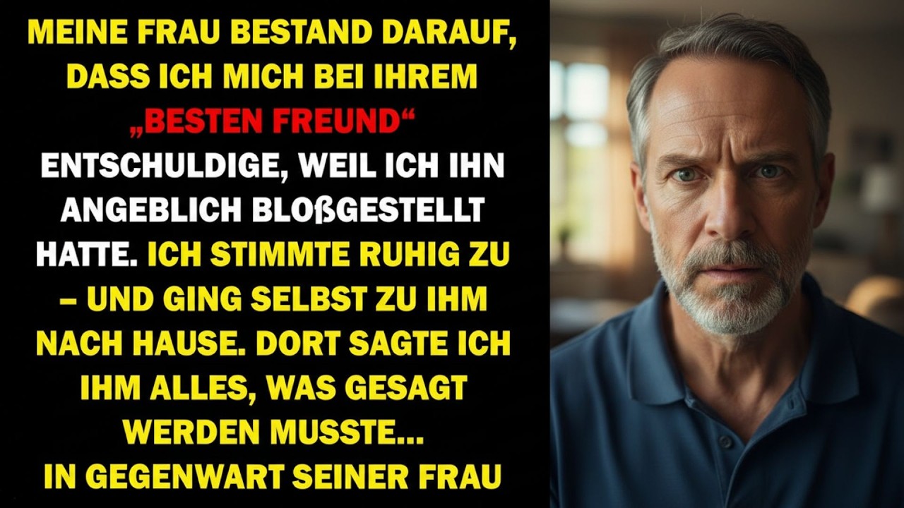 🌹Ich sollte mich bei dem „besten Freund“ meiner Frau entschuldigen – ich tat es vor seiner Frau🌹