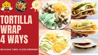 Tiktok Trending Tortilla Wrap Recipe || Cooking Tortilla Wrap Recipe || Bhuvanatamilvlogsdenmark